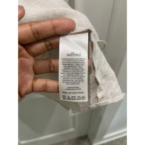 Aritzia Wilfred Chariot High-Waisted Linen Midi Skirt Sz 4 - Picture 6 of 8